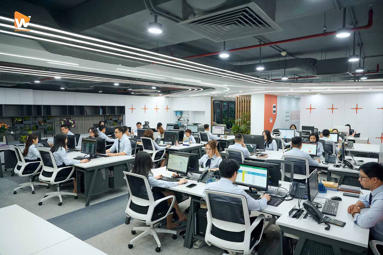 Toàn cảnh văn phòng làm việc mở của VFS Securities